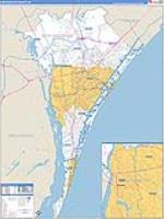 New Hanover, Nc Carrier Route Wall Map